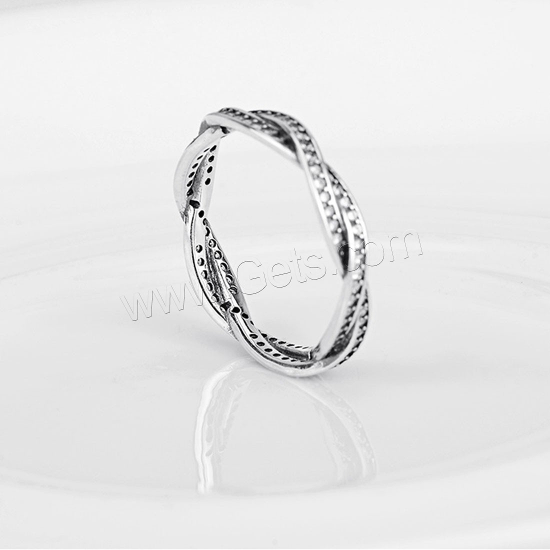 Стерлингового серебра кольцо, Серебро 925 пробы, Другое покрытие, разный размер для выбора & Женский & со стразами, Много цветов для выбора, 3.6mm, продается PC