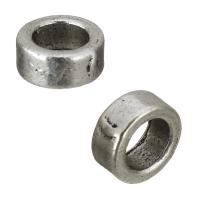 Zinc Alloy Large Hole Beads, Donut, antique silver color plated Approx 3.5mm 