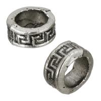 Zinc Alloy European Beads, Donut, antique silver color plated, without troll Approx 5mm 