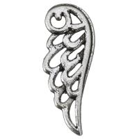 Wing Shaped Zinc Alloy Pendants, antique silver color plated, hollow Approx 1.5mm 