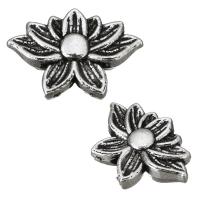 Zinc Alloy Flower Beads, antique silver color plated Approx 1mm 