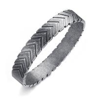 Bracelet en acier inoxydable, pour homme & noircir, 12mm, Diamètre inté Environ 63mm, Vendu par PC