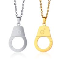 Couple Stainless Steel Necklace, plated, Unisex & oval chain & for couple Approx 20 Inch 
