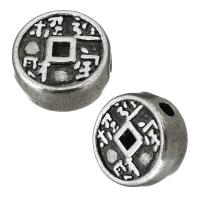 Zinc Alloy Flat Beads, Flat Round, antique silver color plated Approx 2mm 