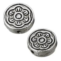 Zinc Alloy Flat Beads, Flat Round, antique silver color plated Approx 1mm 