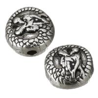 Zinc Alloy Flat Beads, Flat Round, antique silver color plated Approx 1.5mm 