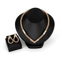 Fashion Zinc Alloy Jewelry Sets, collar & earring, gold color plated, lantern chain & for woman Inner Approx 125mm 
