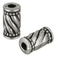 Zinc Alloy Jewelry Beads, Column, antique silver color plated Approx 2.5mm 