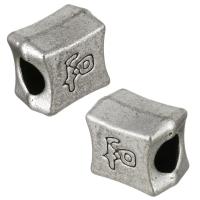 Zinc Alloy European Beads, antique silver color plated, without troll Approx 4.5mm 