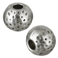Zinc Alloy Large Hole Beads, Drum, antique silver color plated Approx 3mm 