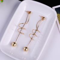 Zinc Alloy Drop Earring, stainless steel post pin, plated, for woman lead & cadmium free, 120mm 