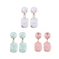 Zinc Alloy Drop Earring, with Lace & Crystal, gold color plated, vintage & for woman 