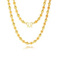 Латунь Ожерелье цепь, плакированный настоящим золотом, Мужский, 7mm, длина:Приблизительно 23.6 дюймовый, продается Strand