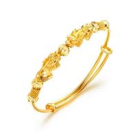 Brass Bangle, Fabulous Wild Beast, real gold plated, for woman, 21mm, 19mm, Inner Approx 65mm Approx 8.2 Inch 