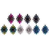 Zinc Alloy Stud Earring, with Crystal, plated, for woman & faceted & with rhinestone 
