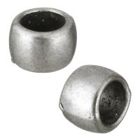Zinc Alloy European Beads, Donut, antique silver color plated, without troll Approx 4.5mm 
