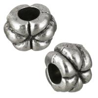 Zinc Alloy European Beads, antique silver color plated, without troll Approx 4.5mm 