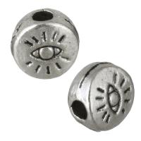 Zinc Alloy Jewelry Beads, Flat Round, antique silver color plated Approx 1.5mm 