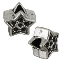Zinc Alloy Beads Setting, Star, antique silver color plated Approx 4.5mm, Inner Approx 1.5mm 