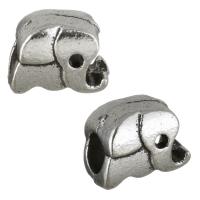 Zinc Alloy Beads Setting, Elephant, antique silver color plated Approx 4mm, Inner Approx 1mm 