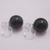 ABS Plastic Pearl Earring Clip, Round & imitation pearl & for woman 