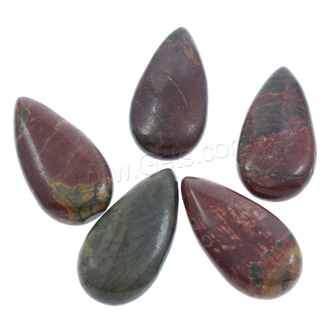 Yolk Stone Pendant, Teardrop, different size for choice, Hole:Approx 1mm, Sold By PC