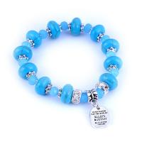 Synthetic Turquoise Bracelet, with Zinc Alloy, antique silver color plated, Unisex 16cm Approx 6 Inch 