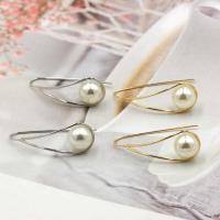 Zinc Alloy Drop Earring, with ABS Plastic Pearl, stainless steel post pin, plated, for woman lead & cadmium free 