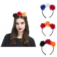 Bandeaux pour les cheveux, Mousseline de soie, avec lacet, fleur, Style bohème & pour femme, plus de couleurs à choisir Vendu par PC