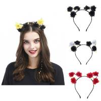 Hair Bands, Chiffon, with Nylon Cord, Flower, Bohemian style & for woman 