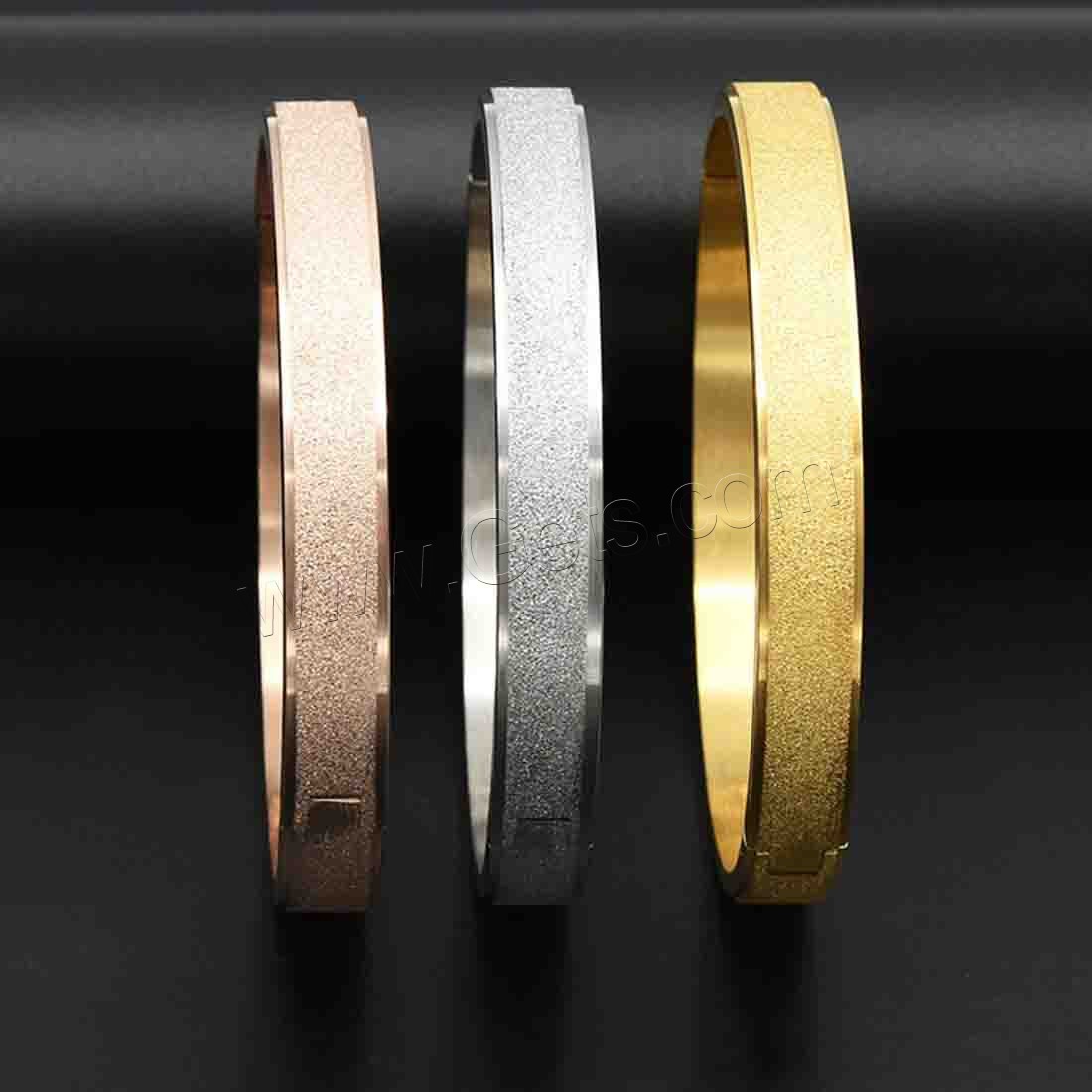 acier inoxydable 316L bracelet ordinaire, Placage, styles différents pour le choix & pour le couple, plus de couleurs à choisir, 6mm, 8mm, Vendu par PC