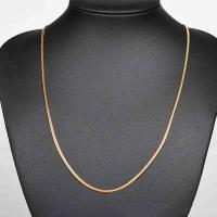 Stainless Steel Chain Necklace, 316L Stainless Steel, gold color plated, Unisex & snake chain 
