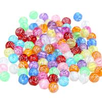 Transparent Acrylic Beads, Round, mixed colors, 8mm Approx 1mm 