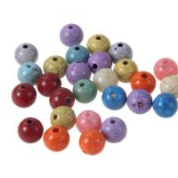Acrylic Jewelry Beads, Round, imitation turquoise, mixed colors, 10mm Approx 1mm 