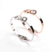 Stainless Steel Bangle, with Crystal, plated, with spring & for woman, Random Color, Inner Approx 48mm 