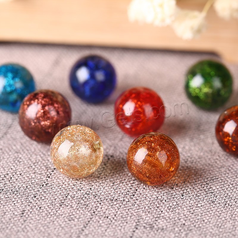 Perles de Murano sable d'or, chalumeau, Rond, fait à la main, normes différentes pour le choix, plus de couleurs à choisir, 100PC/lot, Vendu par lot