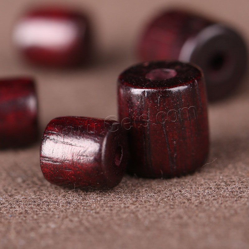 Red Sandalwood Beads, Drum, polished, different size for choice, Hole:Approx 2mm, 100PCs/Lot, Sold By Lot