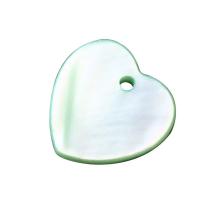 White Shell Pendants, Heart Approx 1mm 