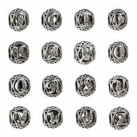 Rhinestone Zinc Alloy European Beads, Drum, antique silver color plated & without troll & with rhinestone & hollow Approx 4.8mm 
