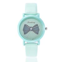 Women Wrist Watch, PU Leather, with zinc alloy dial & Glass, Flat Round, painted, adjustable & for woman Approx 9.5 Inch 