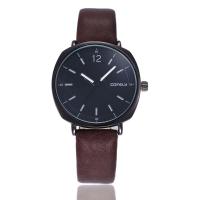 Women Wrist Watch, PU Leather, with zinc alloy dial & Glass, Flat Round, painted, adjustable & for woman Approx 8.5 Inch 