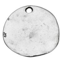 Zinc Alloy Jewelry Pendants, Flat Round, antique silver color plated Approx 3mm 