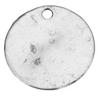 Zinc Alloy Jewelry Pendants, Flat Round, antique silver color plated Approx 4mm 