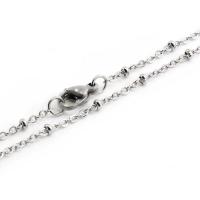 Stainless Steel Chain Necklace, Unisex & oval chain, original color 