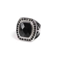 Stainless Steel Finger Ring, with Crystal, Unisex & with rhinestone, original color 