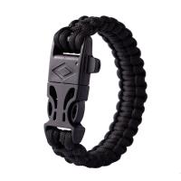 Polyester Cord Survival Bracelet, with Plastic, Built-in Blade & with whistle & Unisex 20mm Approx 9 Inch 