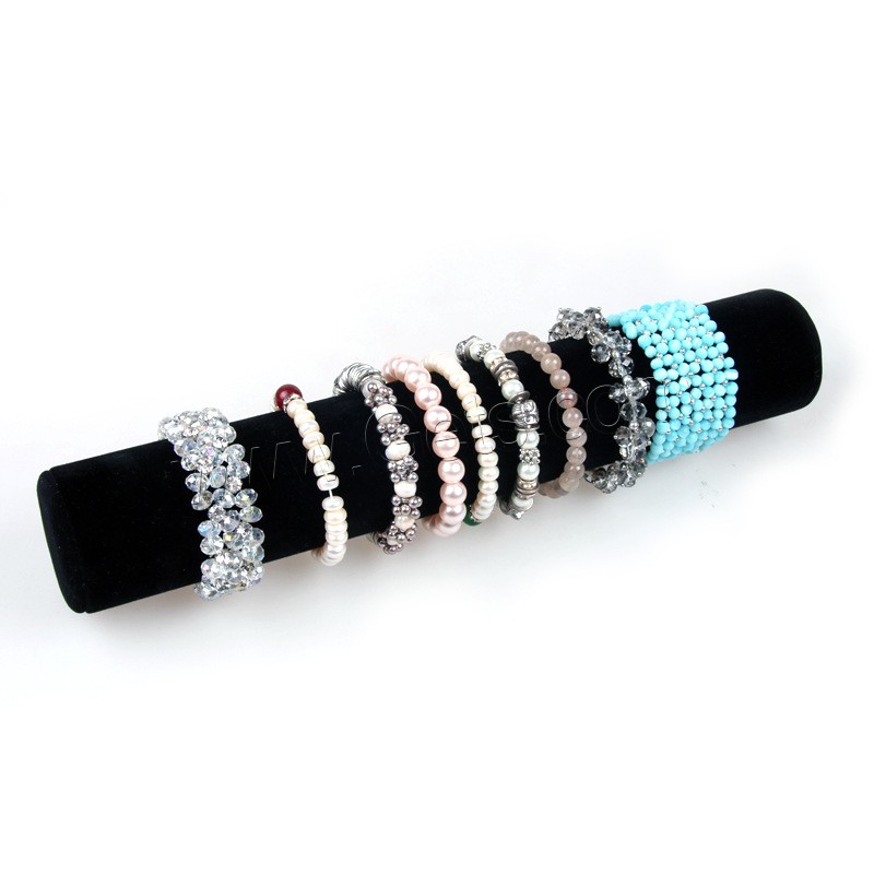 Velveteen Bracelet Display, with Wood, Column, different size for choice, more colors for choice, Sold By PC
