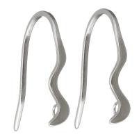 Stainless Steel Hook Earwire, with loop, original color 1mm Approx 1.5mm 