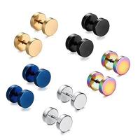 Stainless Steel Ear Piercing Jewelry, Unisex mixed colors 