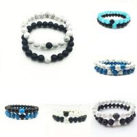 Gemstone Bracelet & Unisex & for couple, 8mm Approx 7 Inch 
